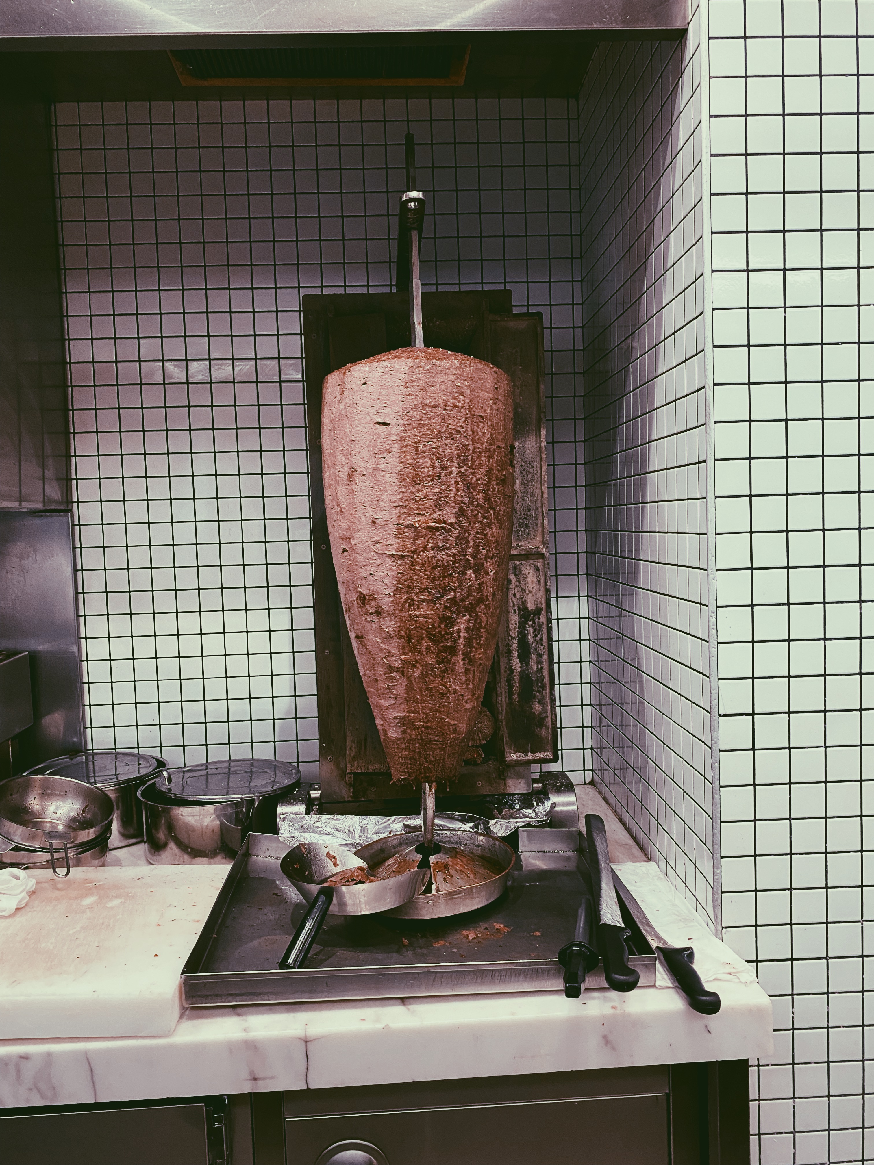 The doner spit at Bursa İskenderoğlu, Şişli Istanbul