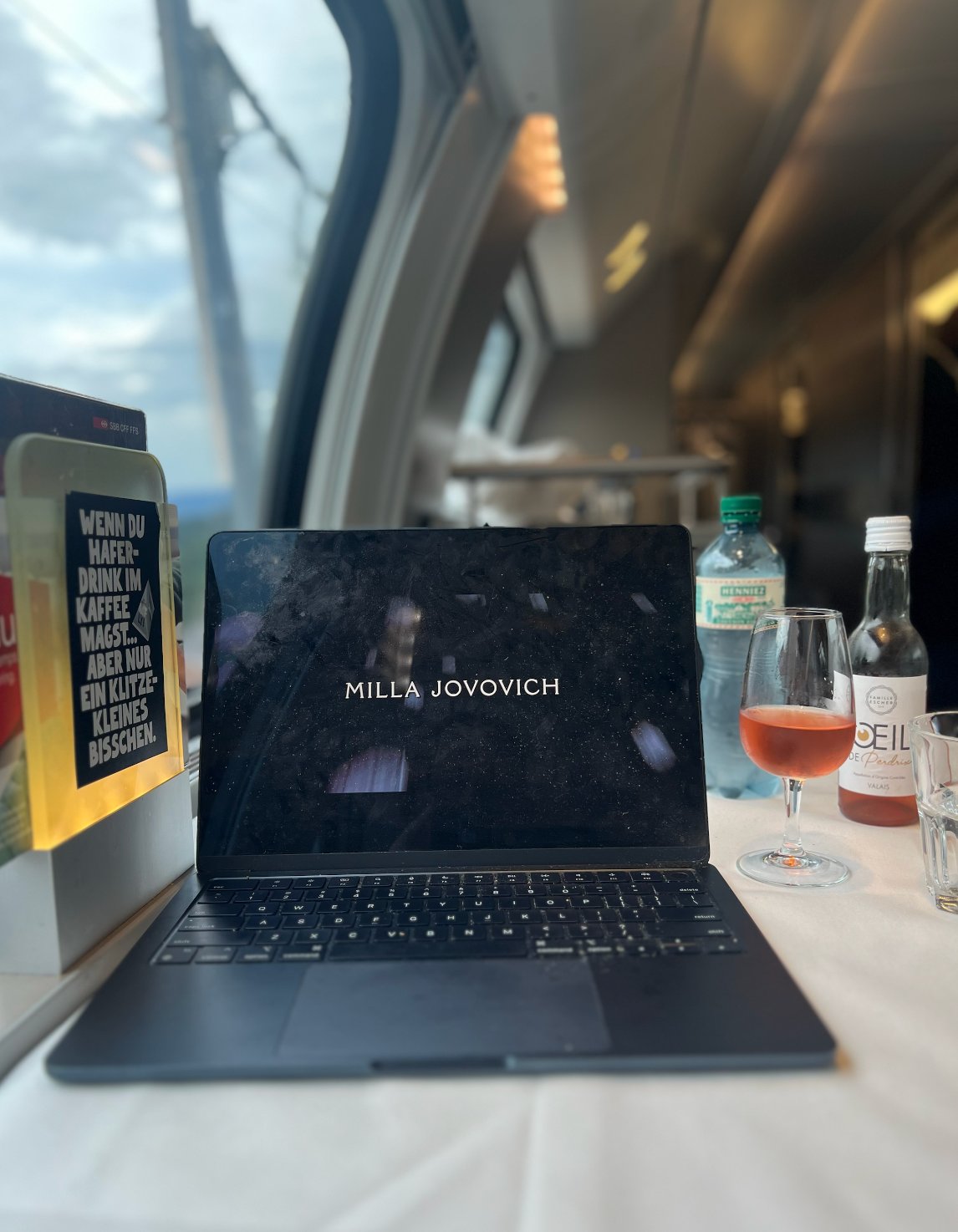 Swiss train restaurant car