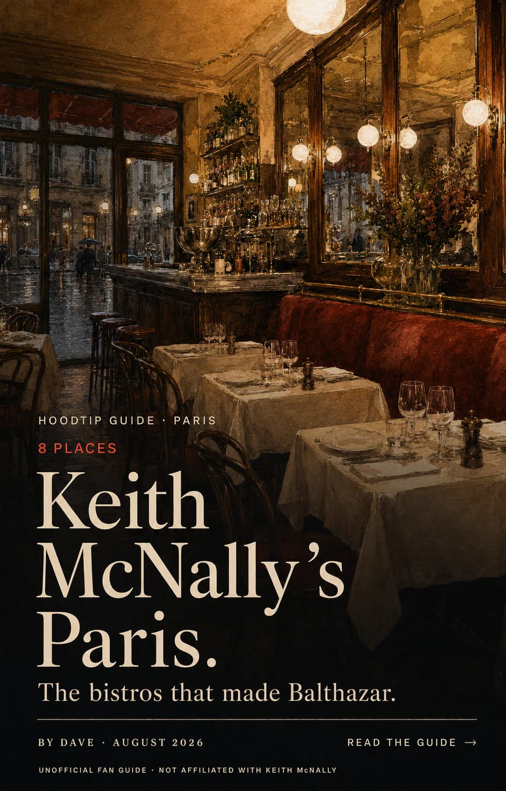 HoodTip cover for Keith McNally's Paris guide