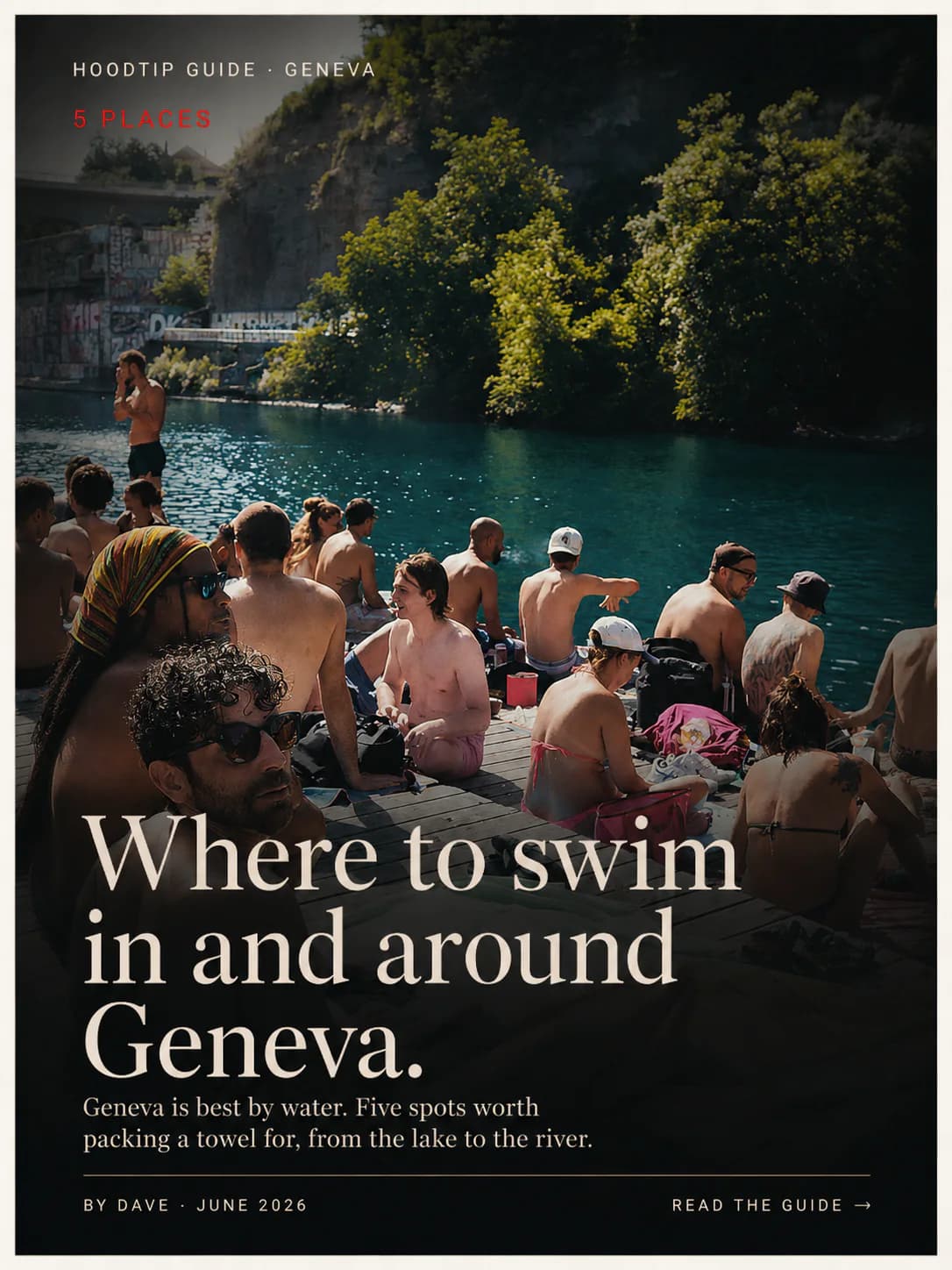 HoodTip cover for where to swim in and around Geneva