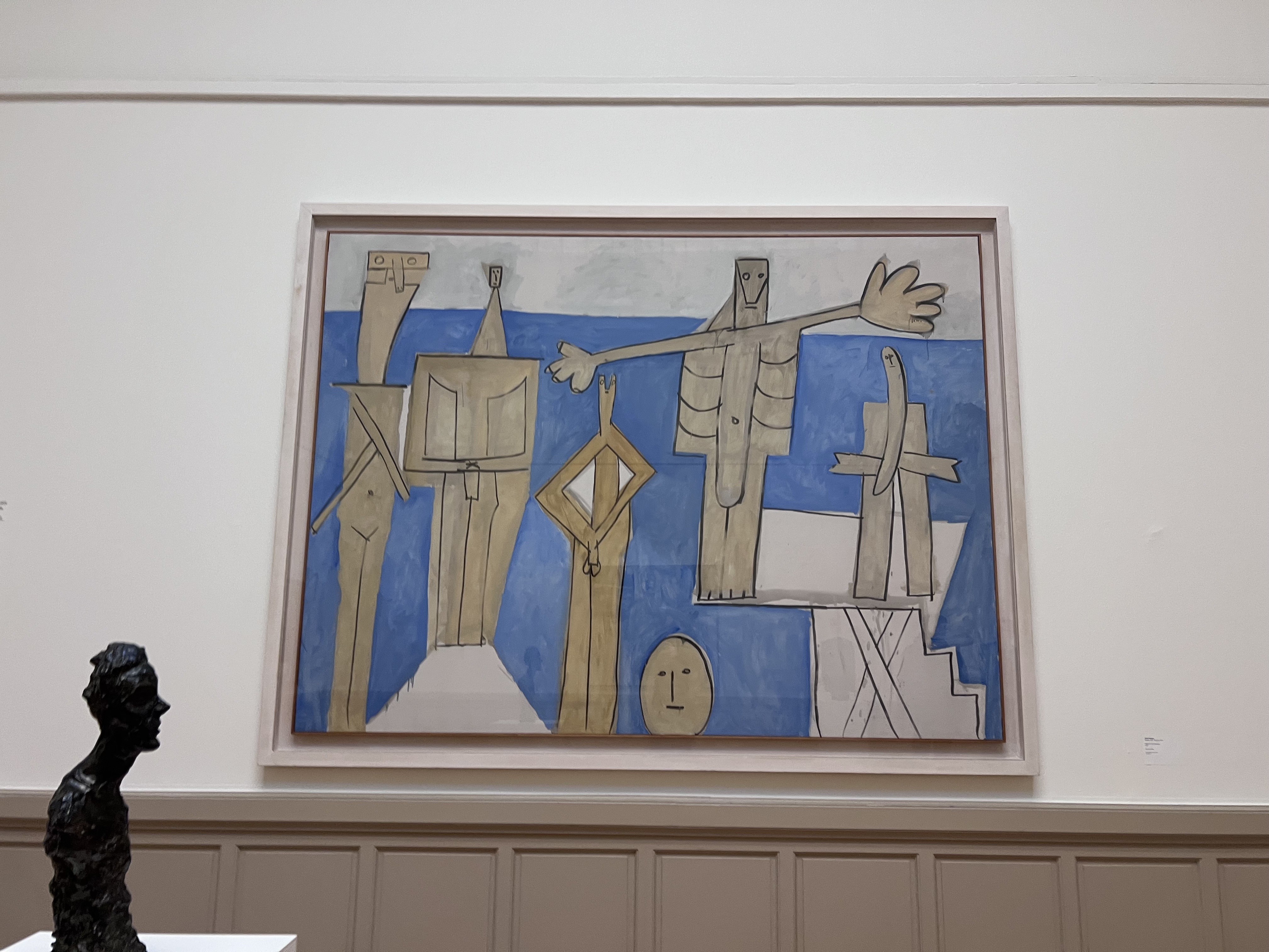 Picasso painting at Musée d'Art et d'Histoire Geneva — cubist figures on blue background