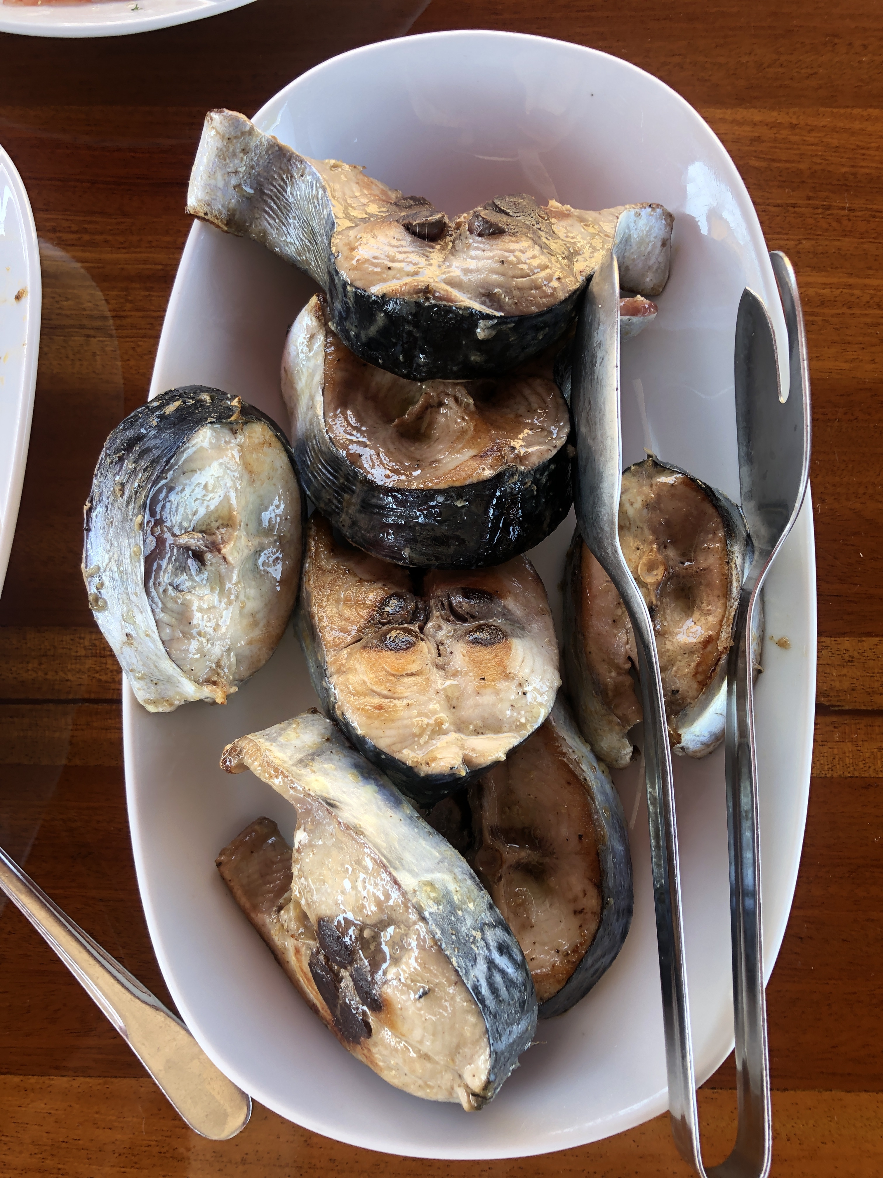 Bonito fried whole the Turkish way — like tuna, delicious