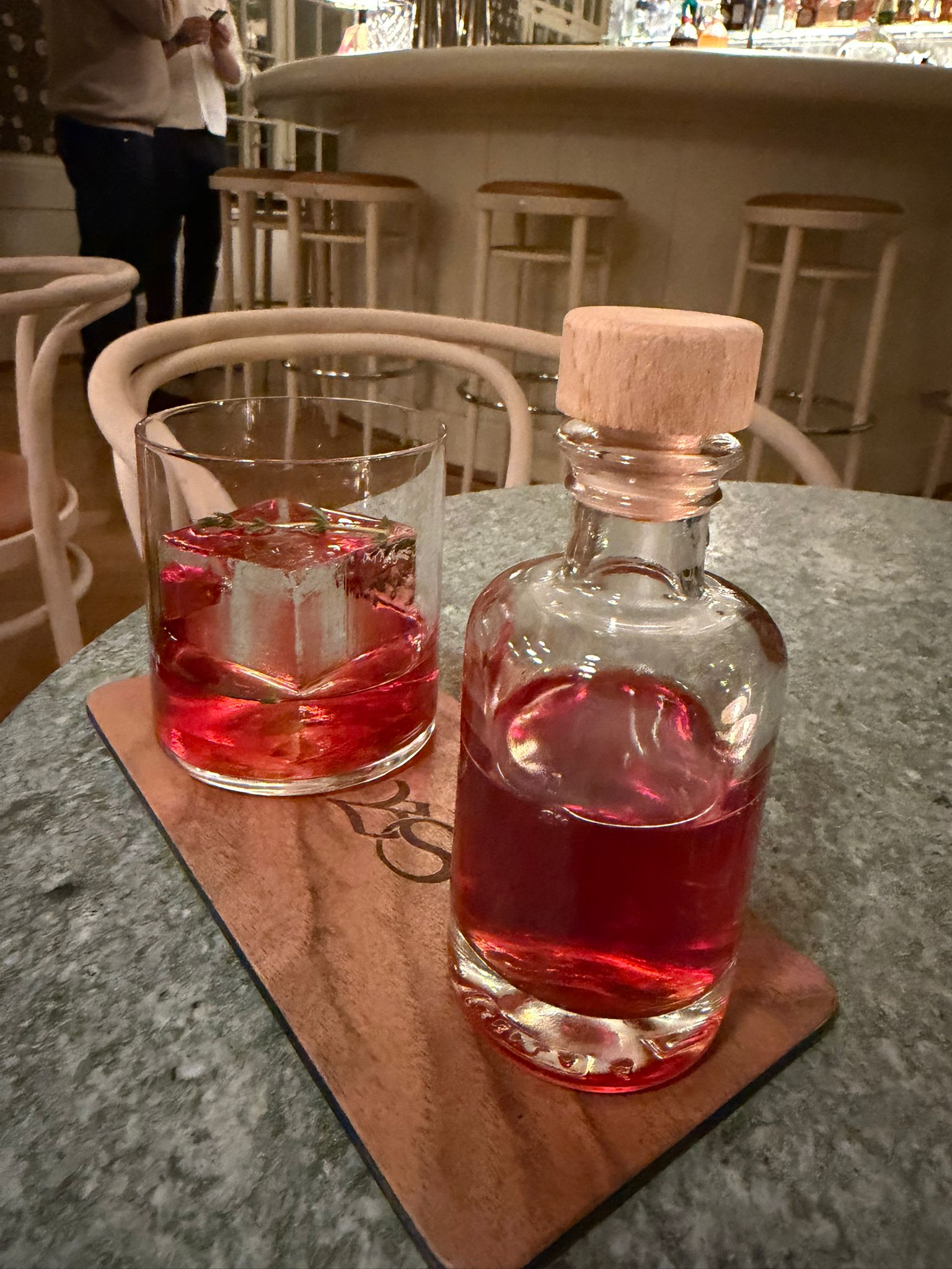 Smoky negroni at Grand Hotel Belvedere Wengen