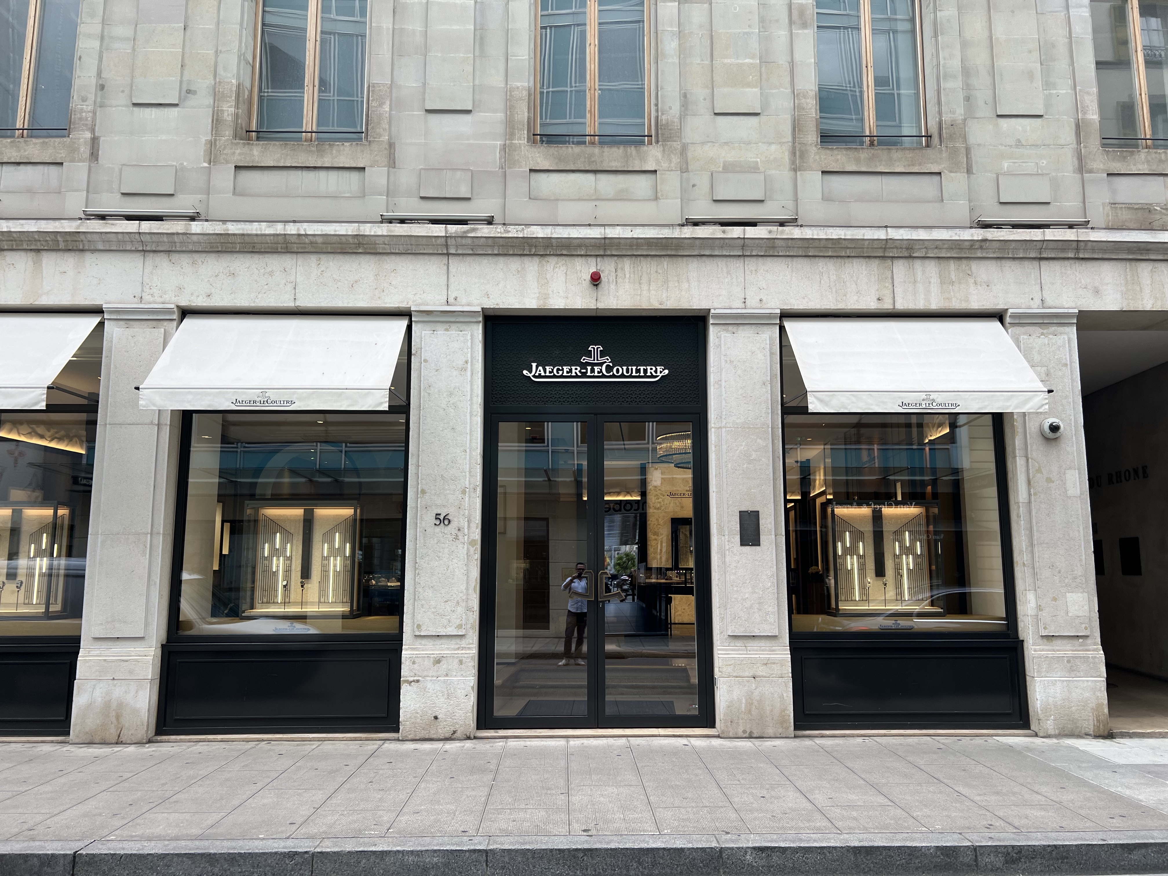 Jaeger-LeCoultre boutique exterior, Rue du Rhône 56, Geneva