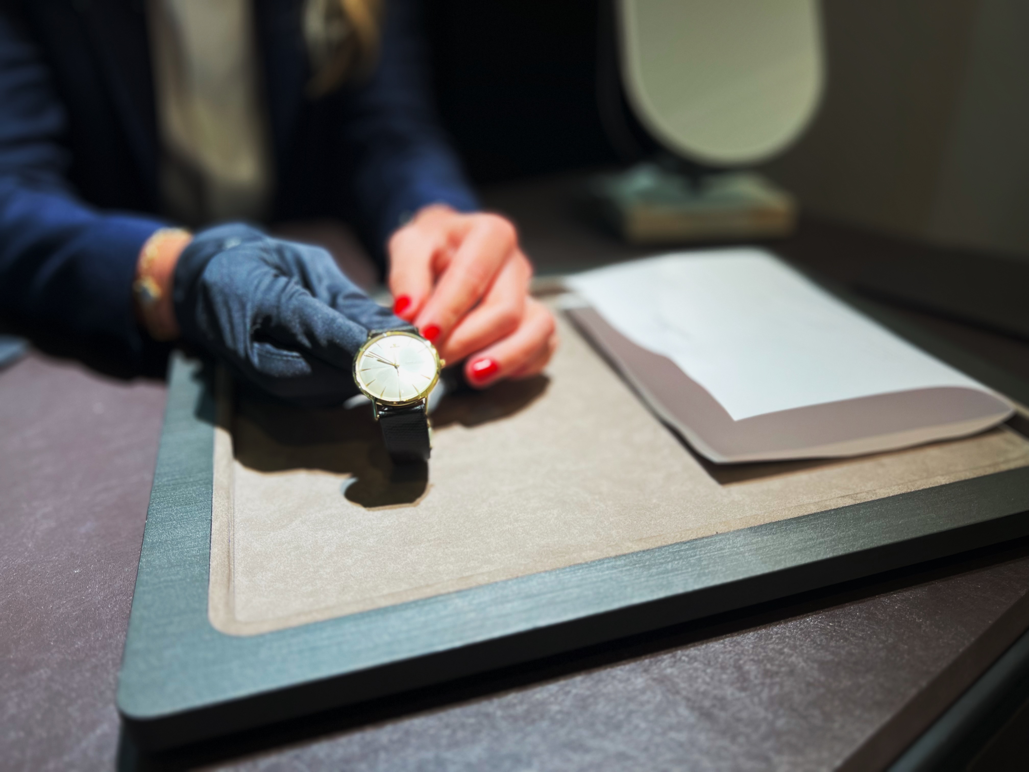 Jaeger-LeCoultre — the watch on the presentation tray