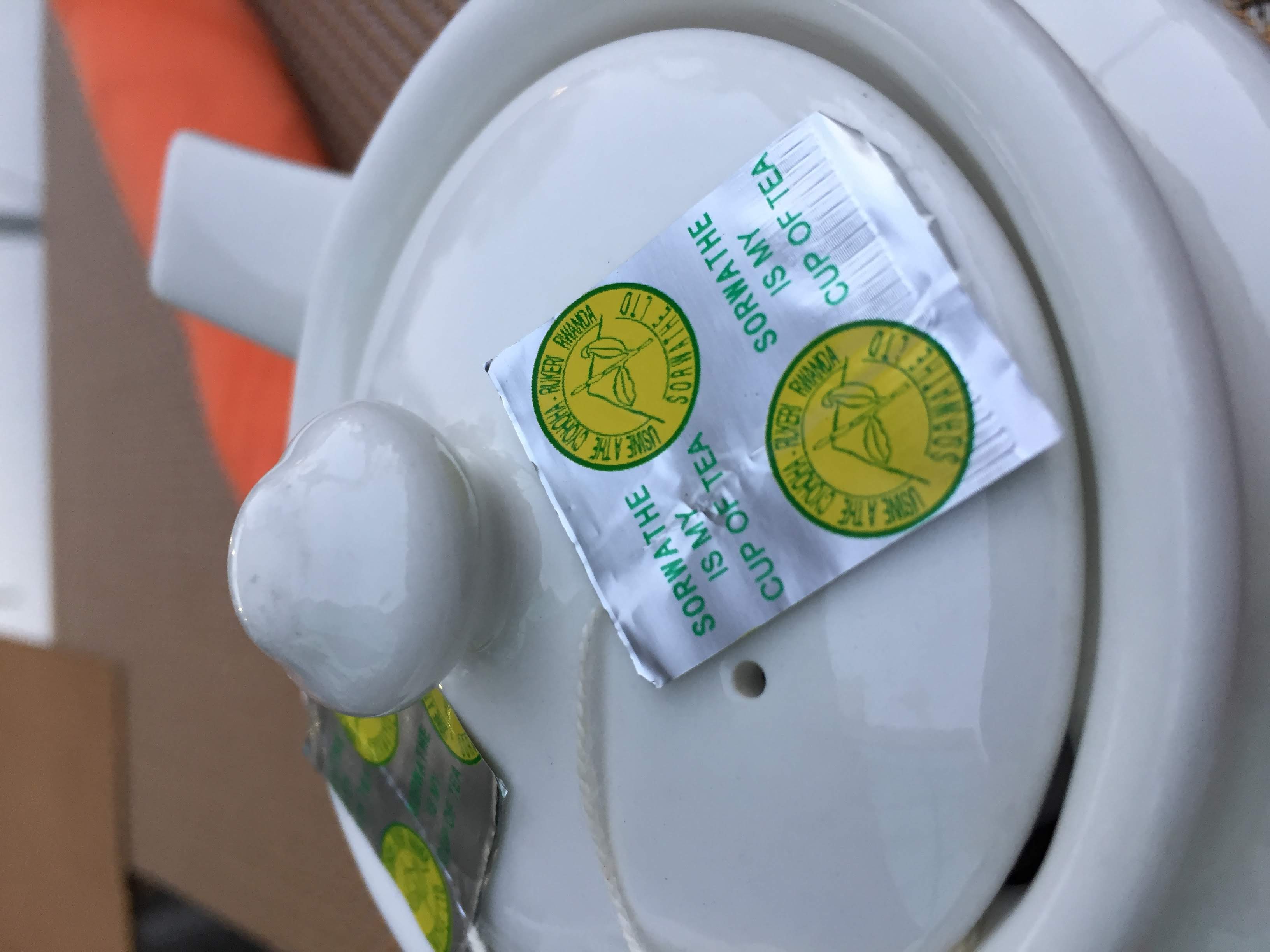 Sorwathe Rwandan tea at the Kigali Marriott breakfast — 'Sorwathe is my cup of tea'