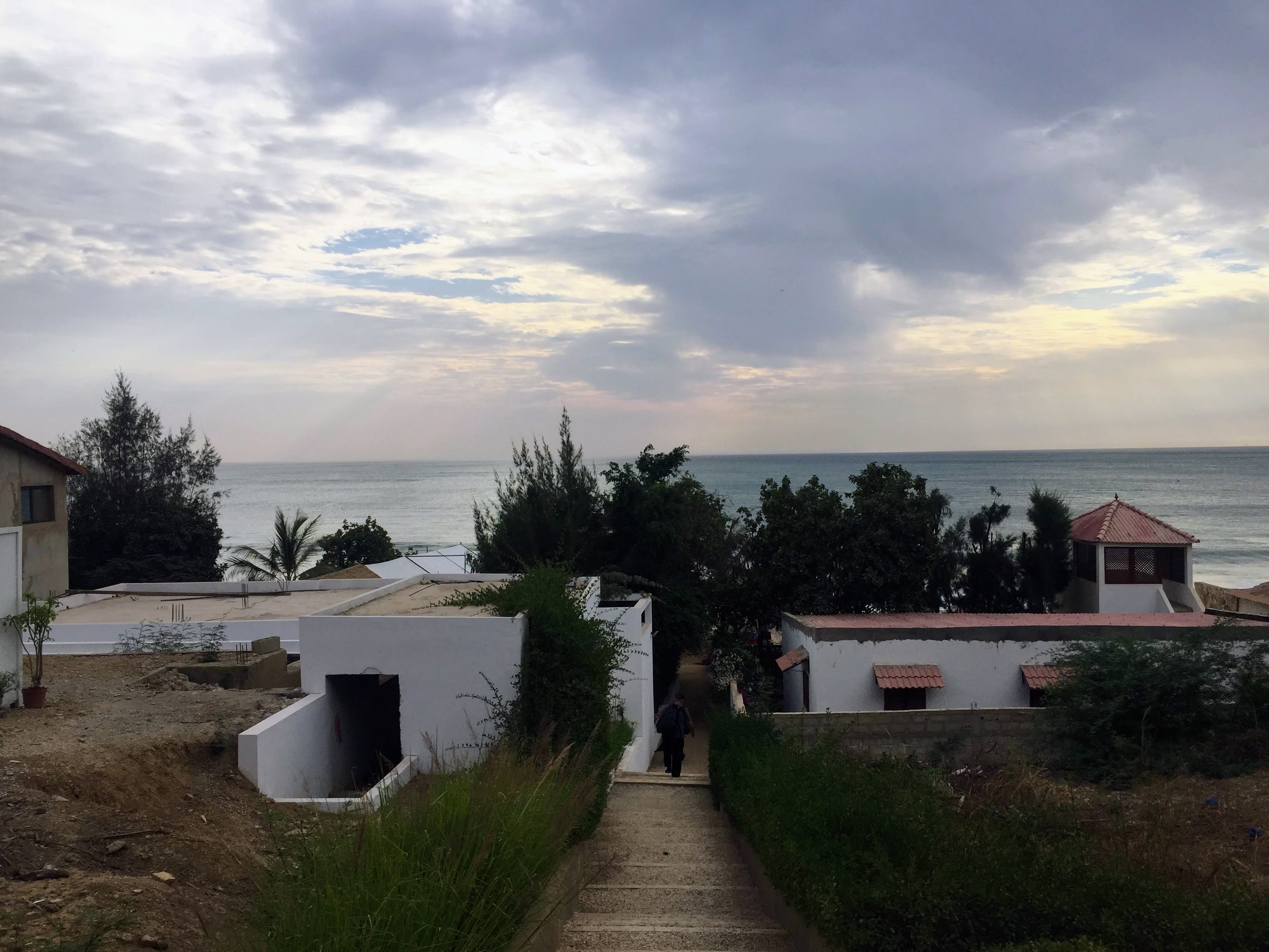 Popenguine view from above — white buildings, Atlantic coast, Senegal
