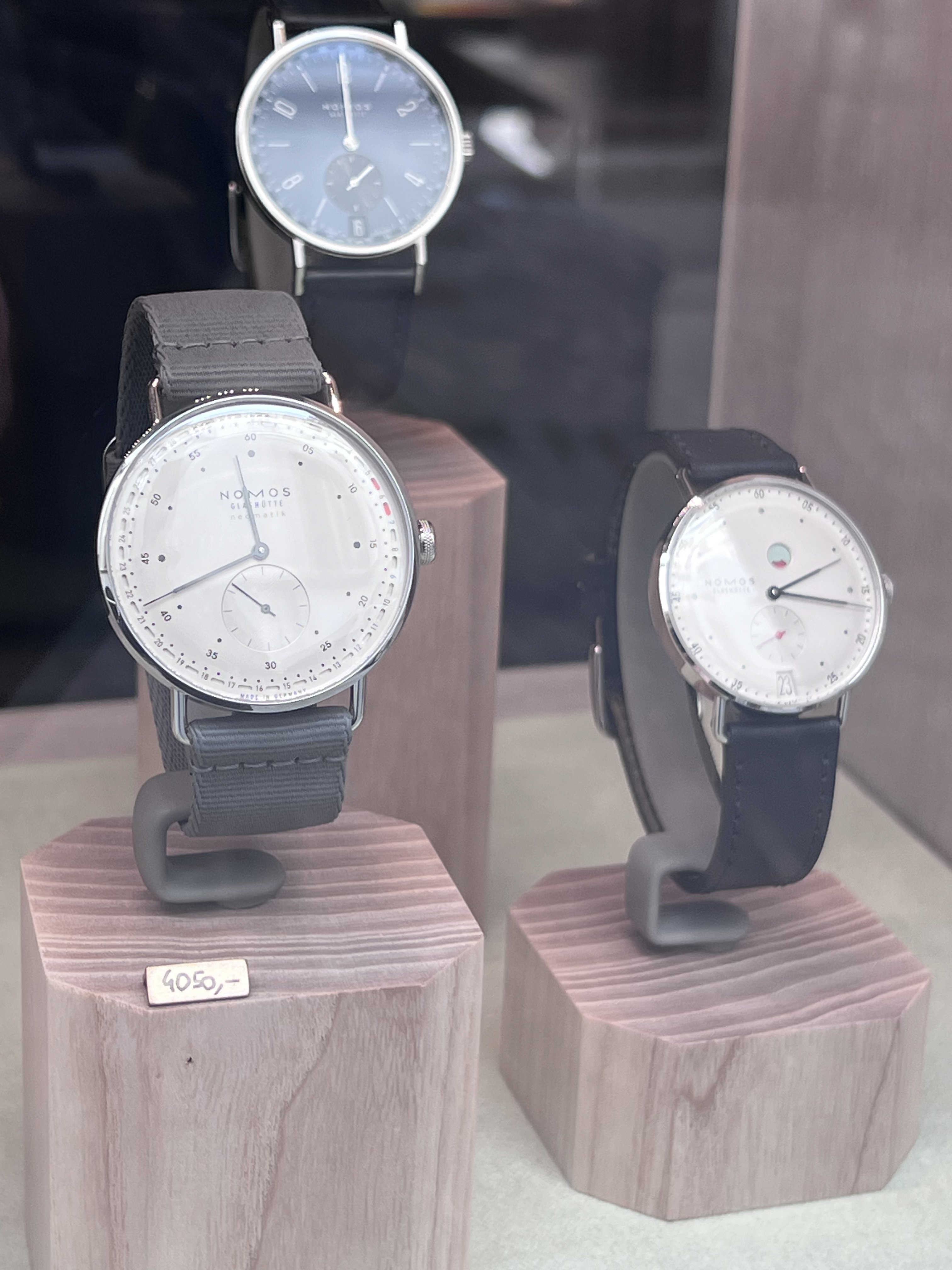 NOMOS Metro and Orion on display