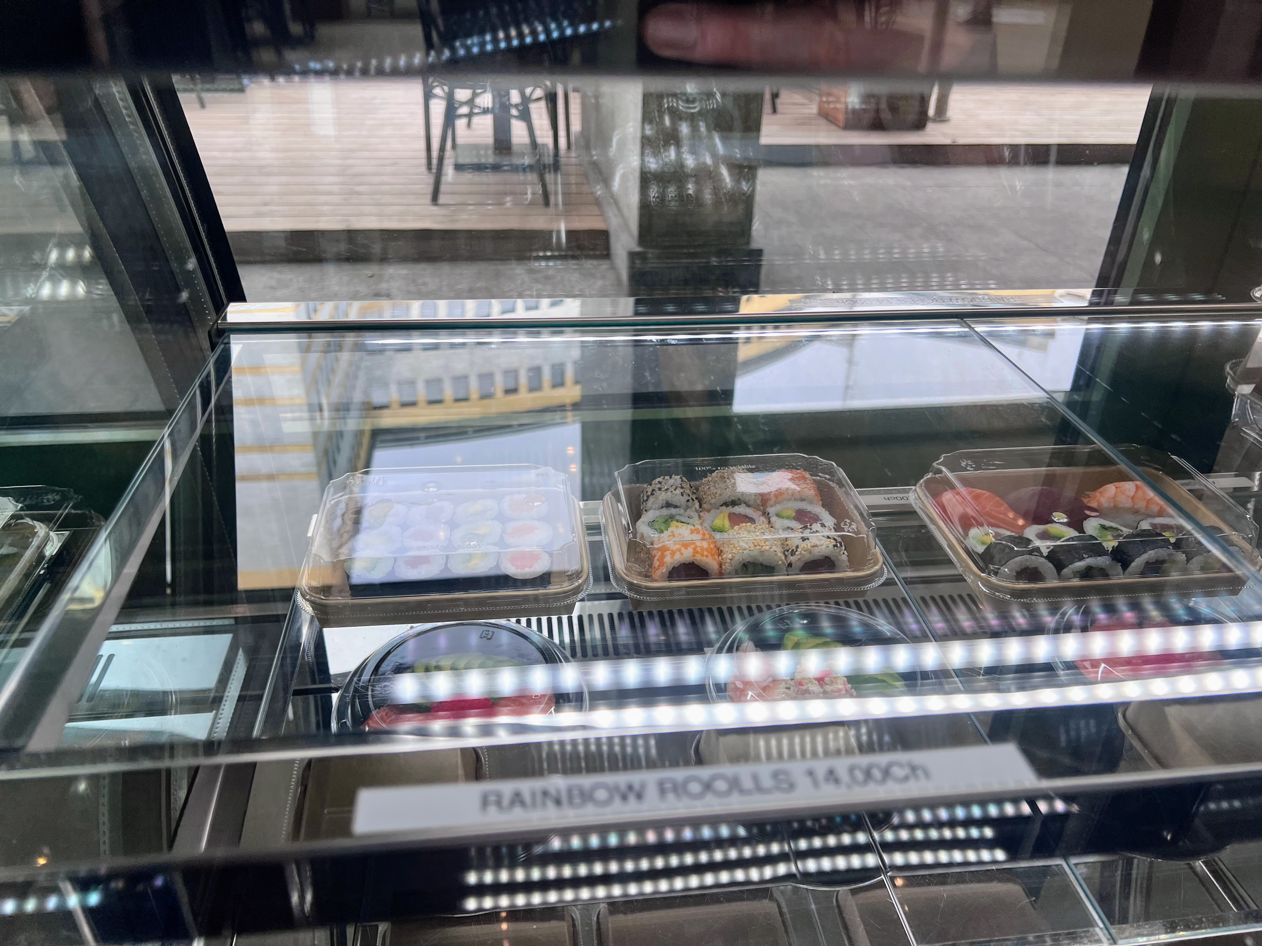 Sagano Take Away sushi display case, Nations Geneva
