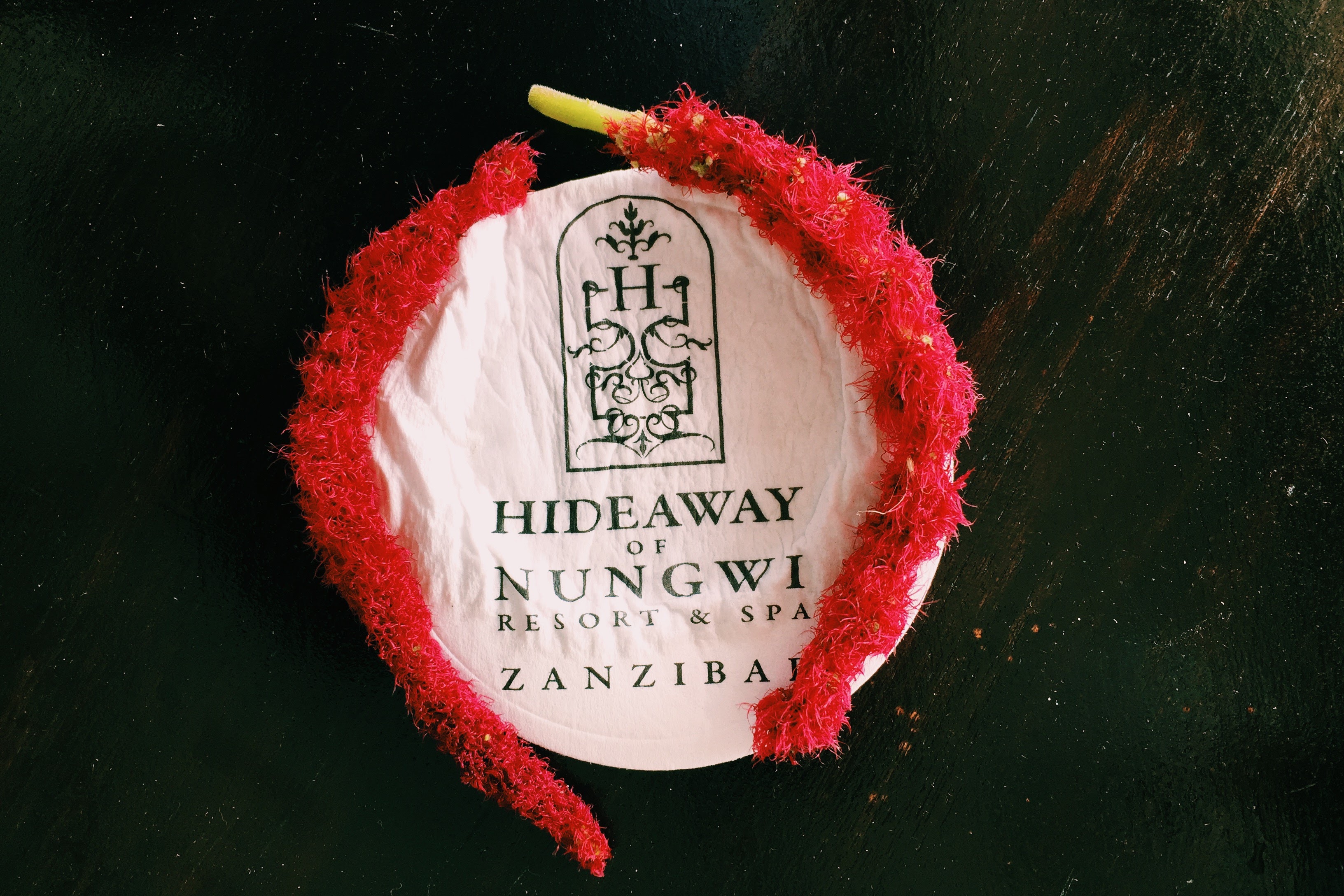 Coaster from the Hideaway of Nungwi Resort & Spa, Zanzibar — the hotel's original name